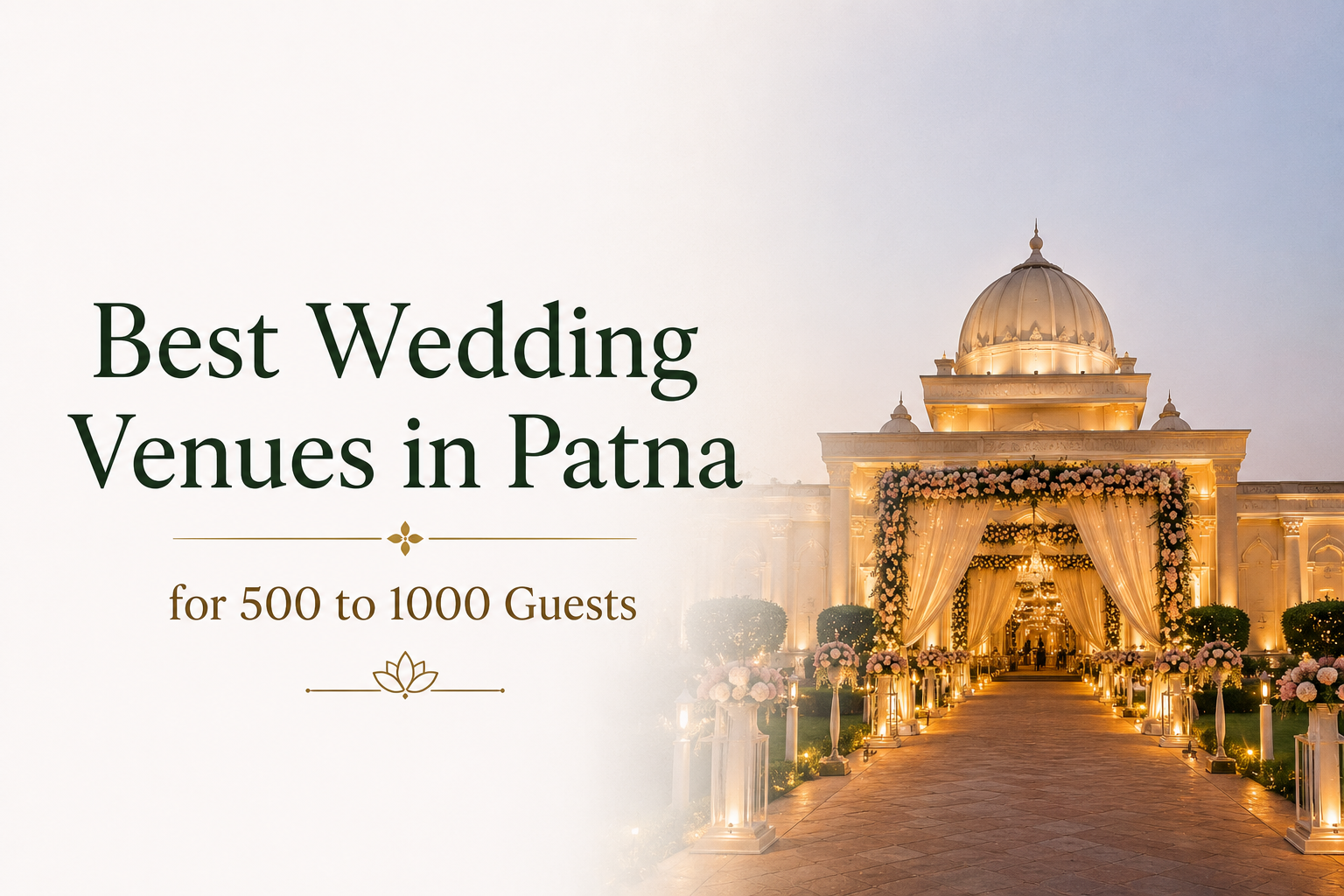 Best Wedding Venues in Patna for 500 to 1000 Guests