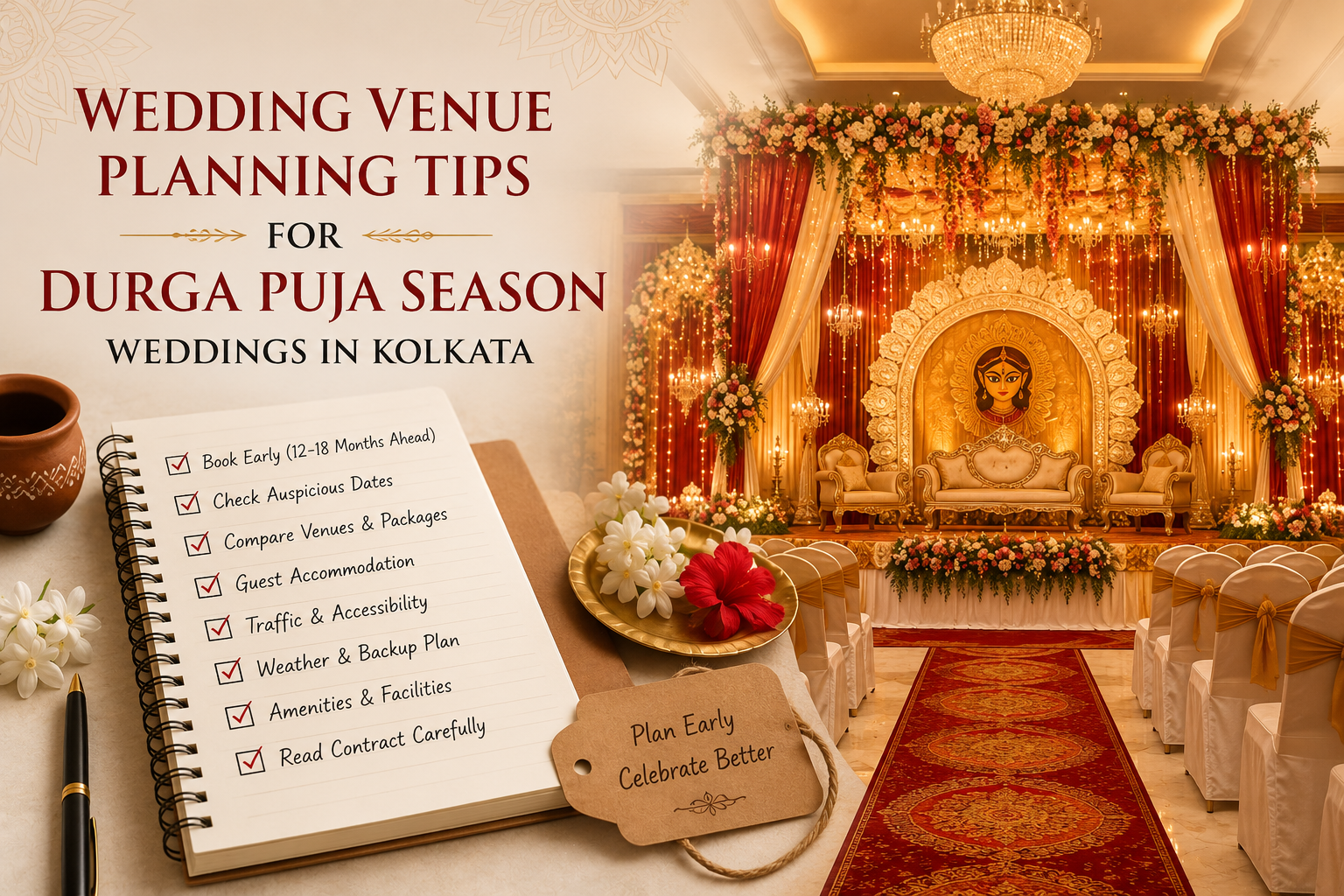 Wedding Venue Planning Tips for Durga Puja Season Weddings in Kolkata