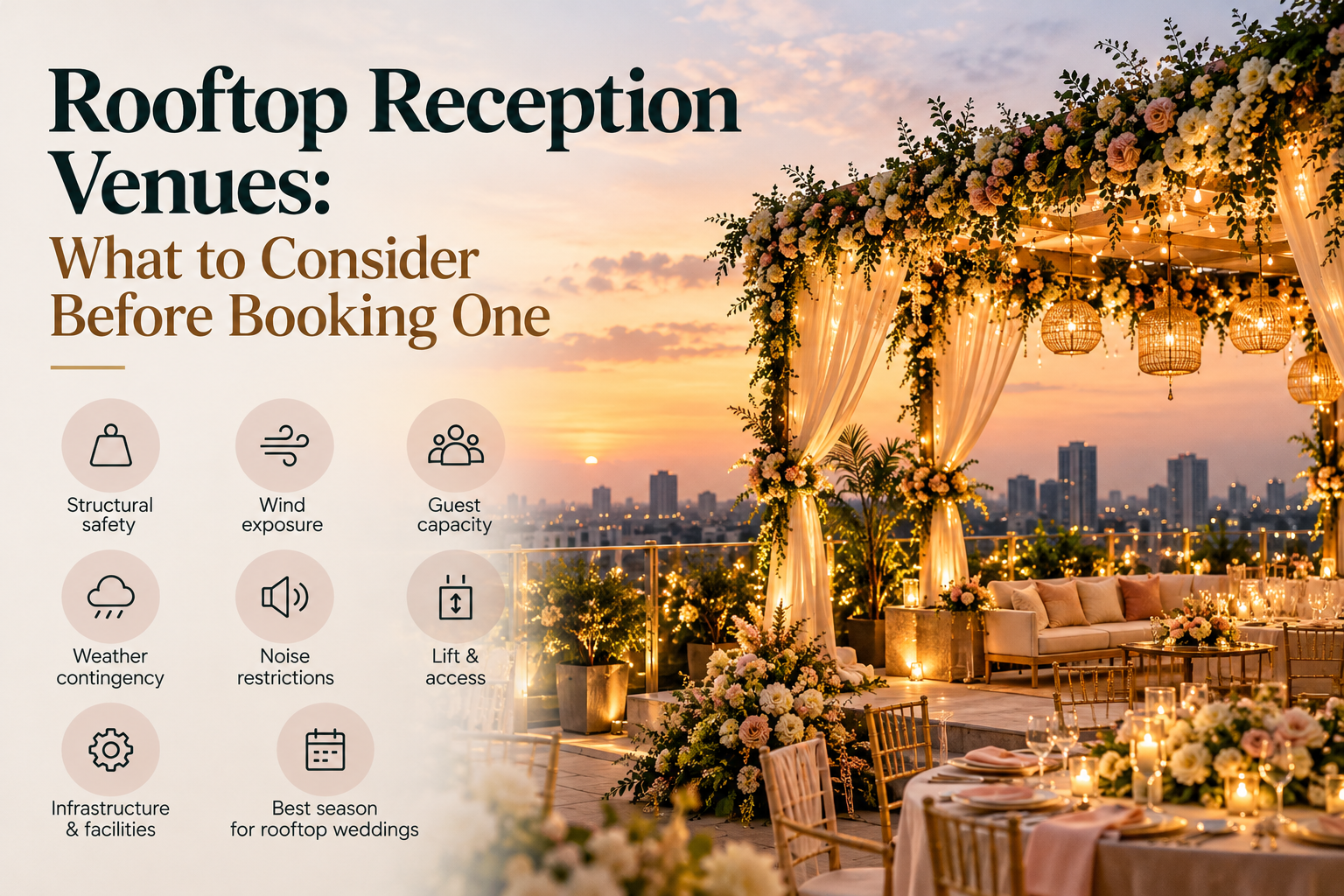 Rooftop Reception Venues: What to Consider Before Booking One