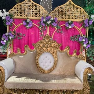 Golden sofa stage seating