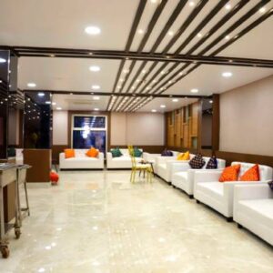 White sofa lounge area