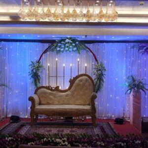 luxuary sofa with floral decoration.